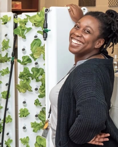 Friends share growing fresh food with the Flex Farm