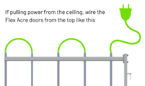 S pattern wiring on one door, showing the jumpers running from a top Light Bar down to the next bottom Light Bar and back up again