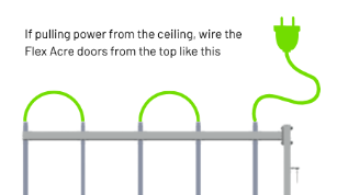 S pattern wiring on one door, showing the jumpers running from a top Light Bar down to the next bottom Light Bar and back up again